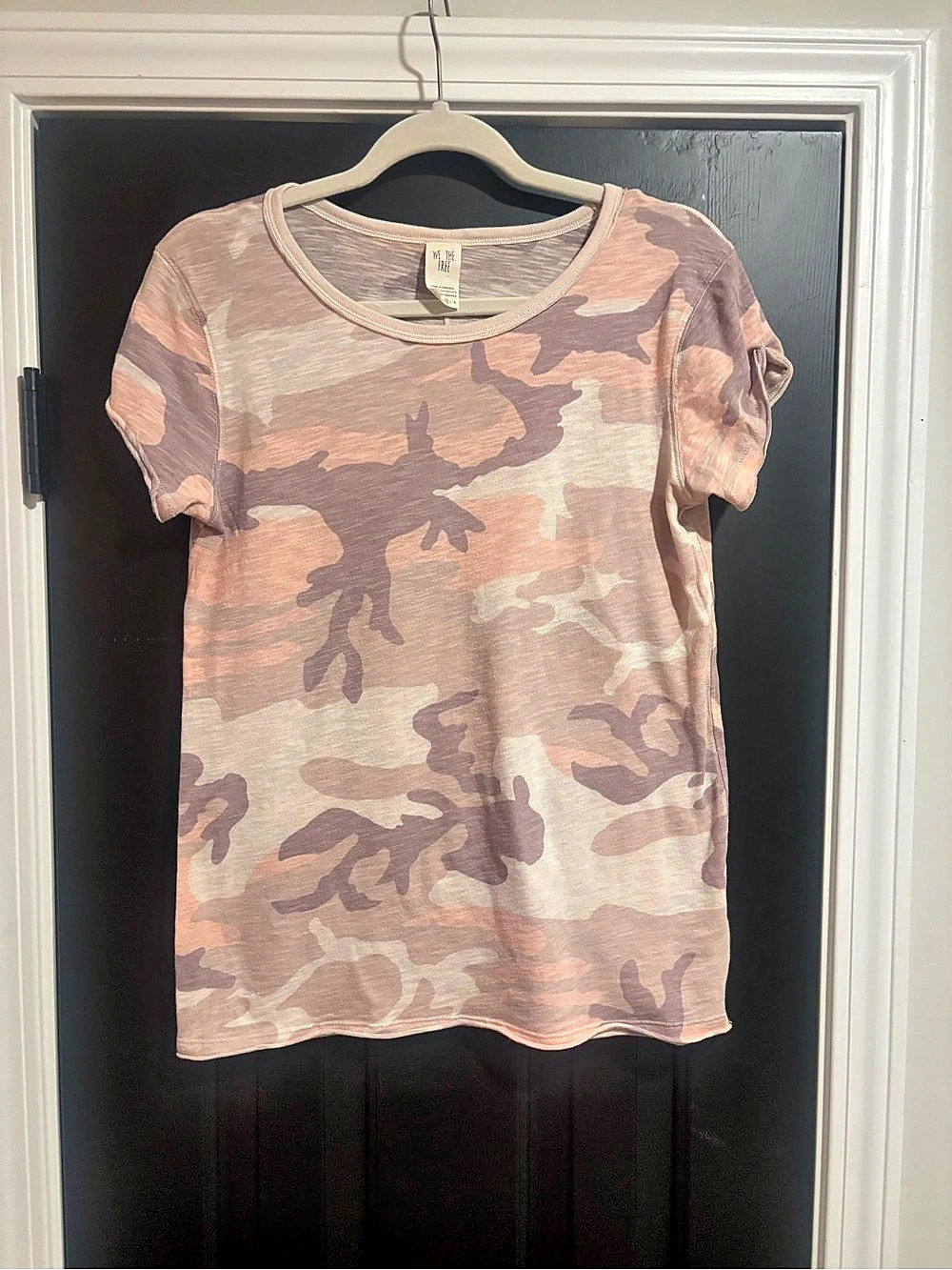 We The Free Camo Short Sleeve Tee Pink & Brown